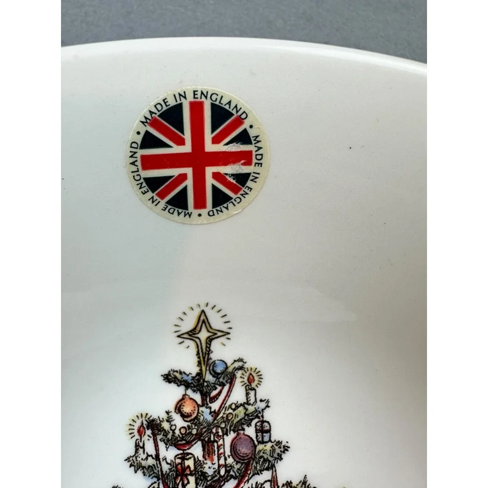 NEW Churchill Earthenware‎ Christmas Tree Serving Bowl 9.5